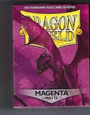  Dragon Shield Matte Magenta (100) Shield Sleeves Free Shipping