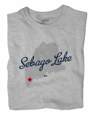 Sebago Lake Maine ME T-Shirt MAP
