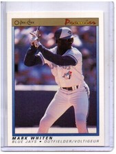 1991 O-PEE-CHEE PREMIER #127 MARK WHITEN TORONTO BLUE JAYS FREE SHIPPING