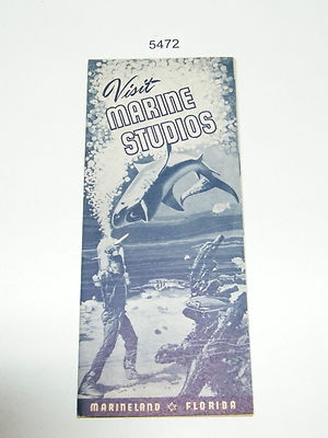1940s Visit Marine Studios Marineland Florida Touristen Attraction Broschüre