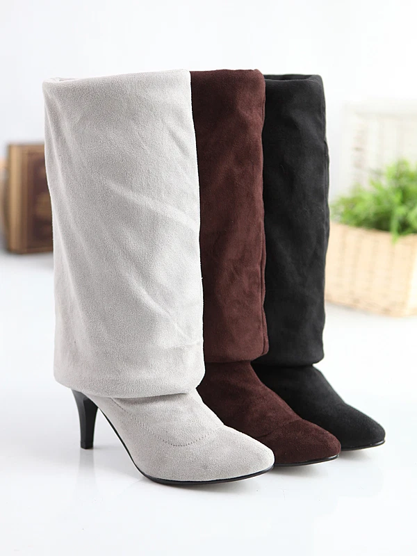 Ladies Shoes Stretchy Faux Suede High Heels Over Knee Socks Boots AU Size b135 - image 2 of 4