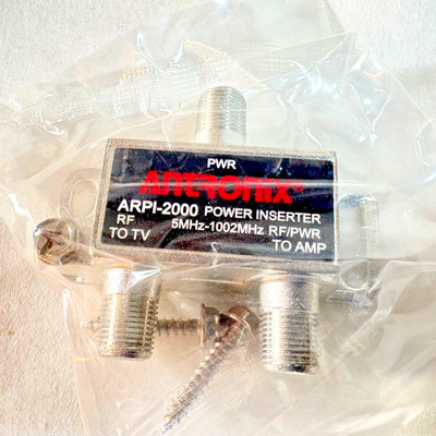 Antronix ARPI-2000 Drop Power Inserter Power Bringing Coaxial Splitter w/ Screws