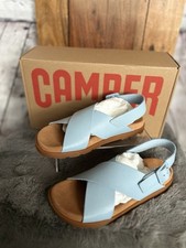 Camper Girls Brutus Blue Leather Spanish Designer Comfort Sandals Kids UK 4 37