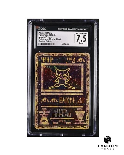 CGC 7.5 ERROR Ancient Mew Partial Crimp Pokemon Movie 2000 Promo Misprint