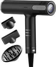 Lanvier Hair Dryer with Diffuser, Professional Ionic Blow for Black