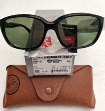 Image of BNIB RAY-BAN RB4161 601/58 GLOSSY BLACK/GREEN POLARIZED WAYFARER 58 [] 16 140 3P