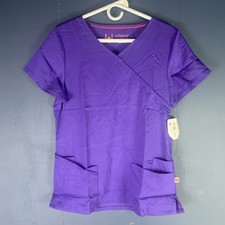 Urbane Womens Performance Medical Scrub Top Size Small Purple