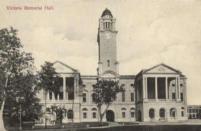 PC SINGAPORE VICTORIA MEMORIAL HALL VINTAGE POSTCARD (b63343)