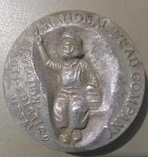 National Lead Co. Antique Metal Paperweight Dutch Boy Perfection Anti-Friction