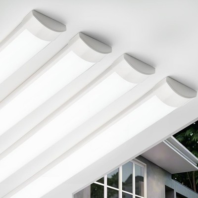 Energiesparende 4er-Pack LED-Batten-Leuchte 120cm, 32W, 6500K, Tageslichtweiß