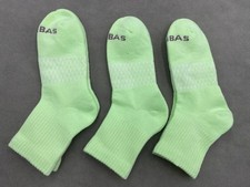 BOMBAS 3 Pairs Honeycomb Solid Performance Quarter Socks Women's Size Med