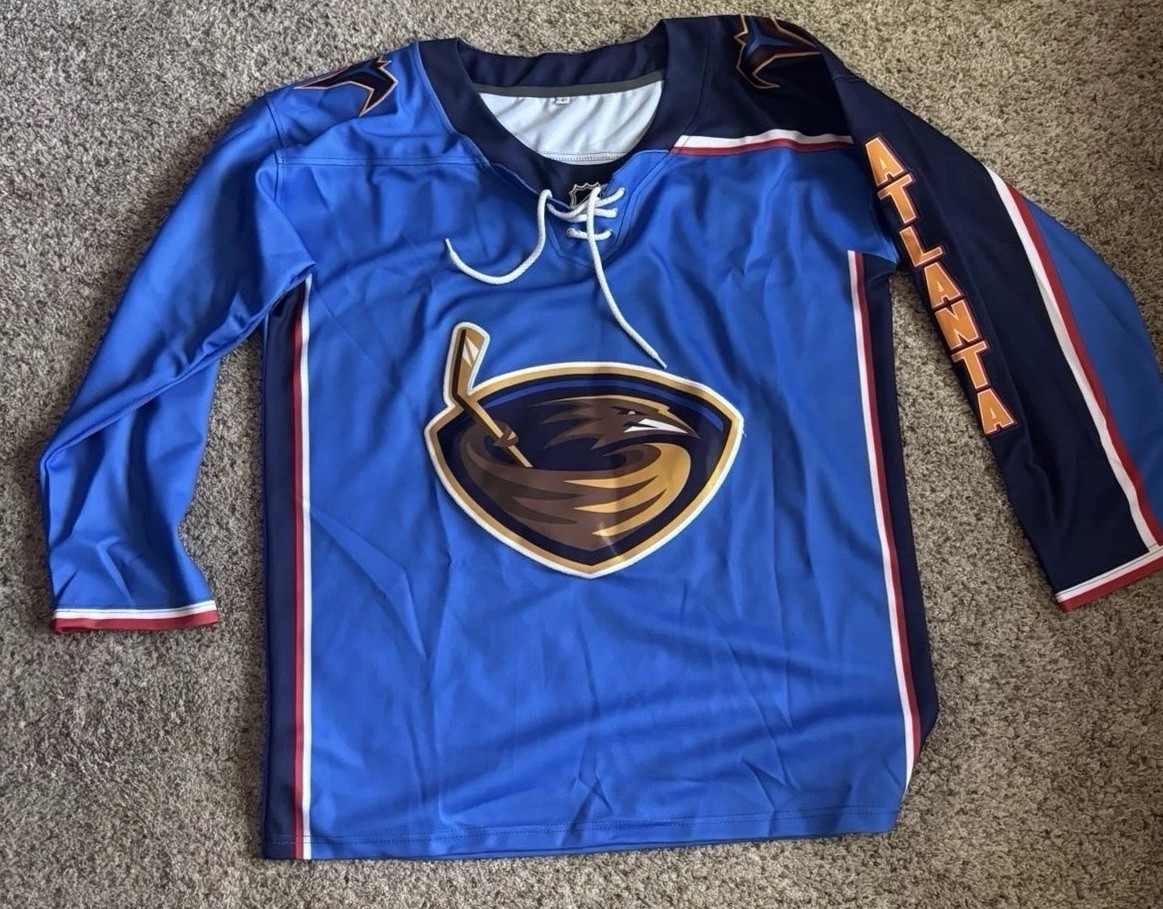 Atlanta Thrashers Ilya Kovalchuk #17 Blue NHL Hockey Jersey Size Large
