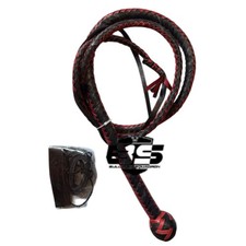 Indiana Jones Style Bullwhip 6ft Handmade Genuine Leather, 12-Plait
