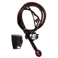 Indiana Jones Style Bullwhip 6ft Handmade Genuine Leather, 12-Plait