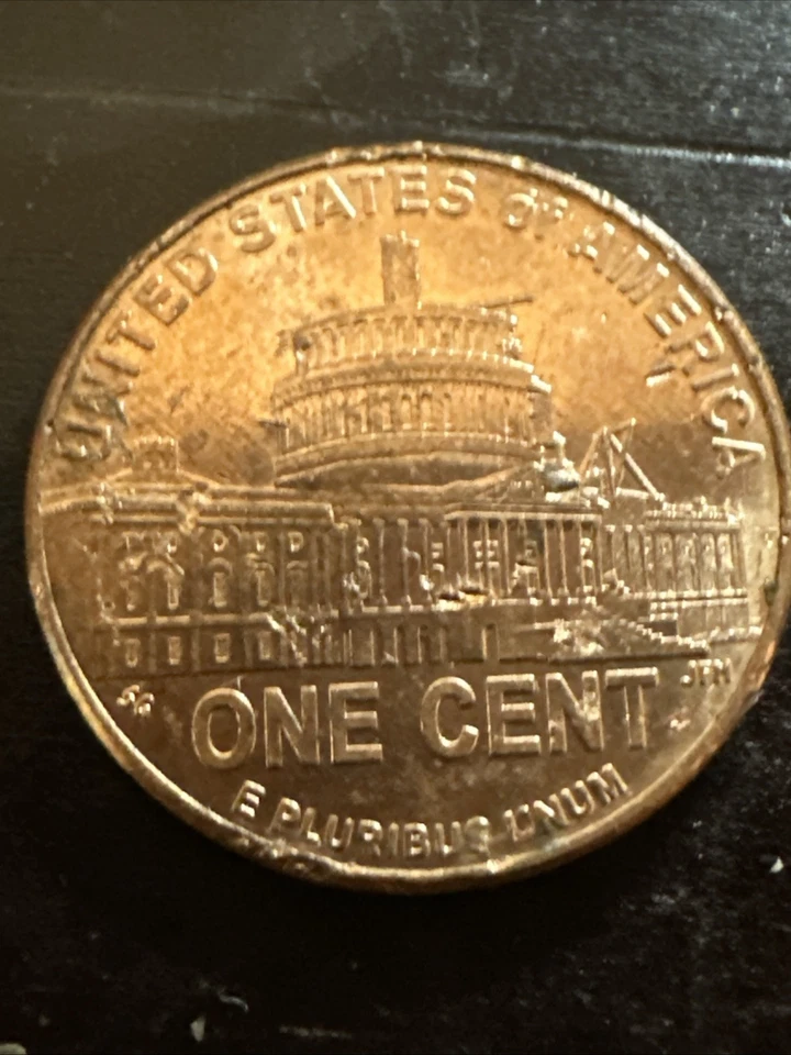 Beautiful Rare 2009 Lincoln Cent Planchet Chip On Rim Error And Double Struck - Image 2 of 4