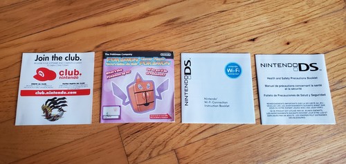 Pokemon Platinum Version Nintendo DS 3DS Club Nintendo Rotom Inserts - NO Manual