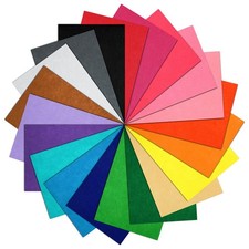 20 PCS 8x12 Inch Multicolor Felt Fabric Sheets Squares Assorted Color