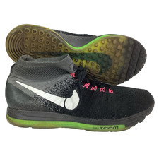 Nike Zoom All Out Flyknit Men\'s 8.5 Black White Volt Mid Running Shoe 844134-002 Nike Zoom All Out Flyknit  main image 3
