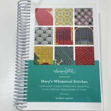 Mary's Whimsical Stitches Vol.2 needlepoint reference Book Legalette inc.beading