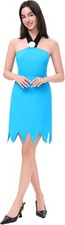 Halloween Costumes for Couples Elegant Halter Dress X-Small-Small, Blue