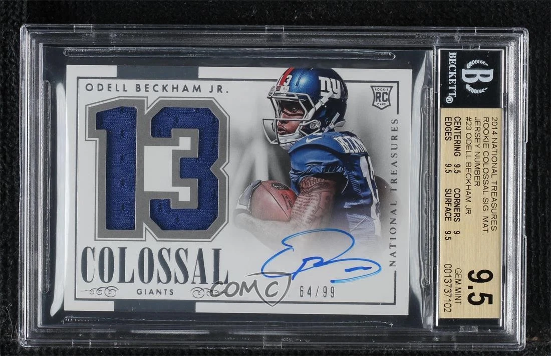 Football Sports Odell Beckham Jr. Autographed Trading Cards for
