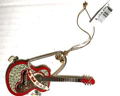 RARE Guitar Ornament Chemart Jiggle Bell Rock 2012 NWT