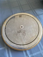 JOHN KAY SIGNED STEPPENWOLF DRUMHEAD 12" CLEAR