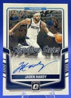 Jaden Hardy 2024-25 Donruss Optic Signature Series Auto #SS-HRD
