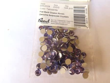 144 Swarovski Flatbacks 20ss Tanzanite/foiled. #2028