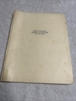 OHIO DEMOLAY SCRIBE HANDBOOK 1977 AND 1978