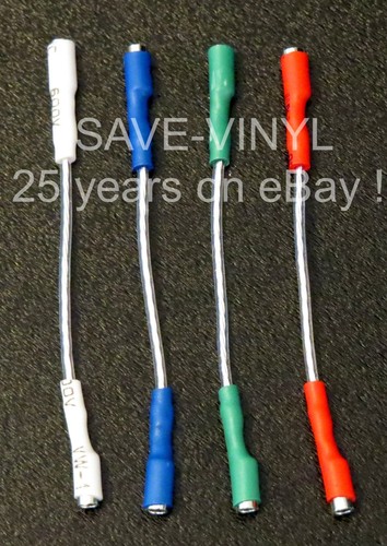 NEW Silver Turntable Phono Cartridge Headshell Wires Leads Cables fits Technics - 第 1/3 張圖片