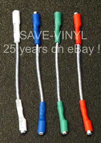 NEW Silver Turntable Phono Cartridge Headshell Wires Leads Cables fits Technics