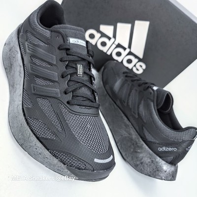 Adidas US 12 Men's Black Grey Carbon Swirlfoam 00 Retro Adizero Aruku JH7772 NIB