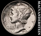 1945 Mercury Dime- Silver- Scarce High Grade Luster No Reserve #J5143