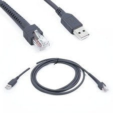 Cable serie USB de 6,6 pies para escáner de código de barras Symbol LS1203 LS2208 LS4208 AP DS9208