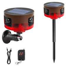 Solar Motion Sensor Alarm with 130dB Sound, 13 Alerts 360 Detection for Home,