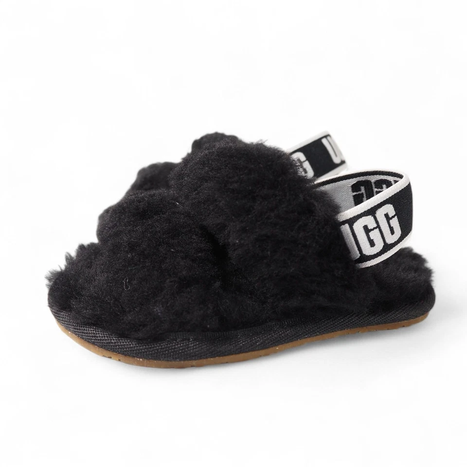 Sandalias UGG Oh Fluff Yeah con cordones negras 1116636T niño pequeño 6 Foto 2 de 4