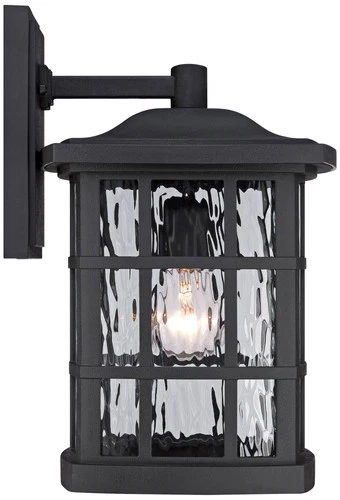Quoizel Stonington 15 1/2" High Matte Black Outdoor Wall Light - Picture 3 of 3