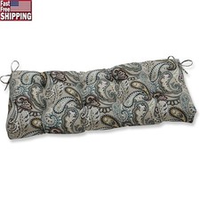 Outdoor Indoor Tufted Bench Cushion Durable Water Fade Resistant W/ Ties New