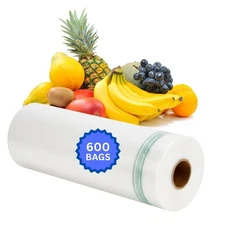 AssurePak Clear Produce Roll - 600 Bags - 18"x24" – HDPE - 12 Microns - Na