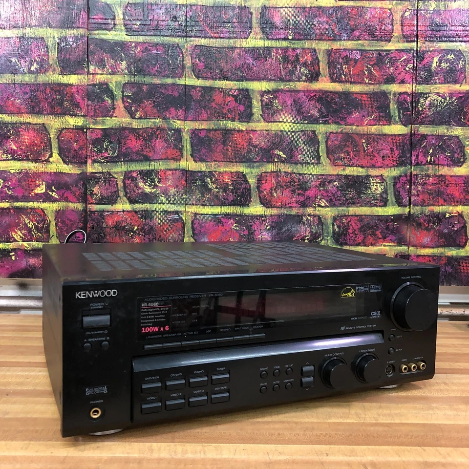 Kenwood VR-6060 -6.1 Ch AV Home Theater Surround Receiver Stereo (WORKS) - Image 3 of 4