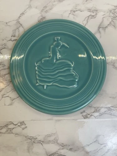 Fiestaware Twilight Blue Trivet Fiesta Dancing Lady Homer Laughlin Hot Plate
