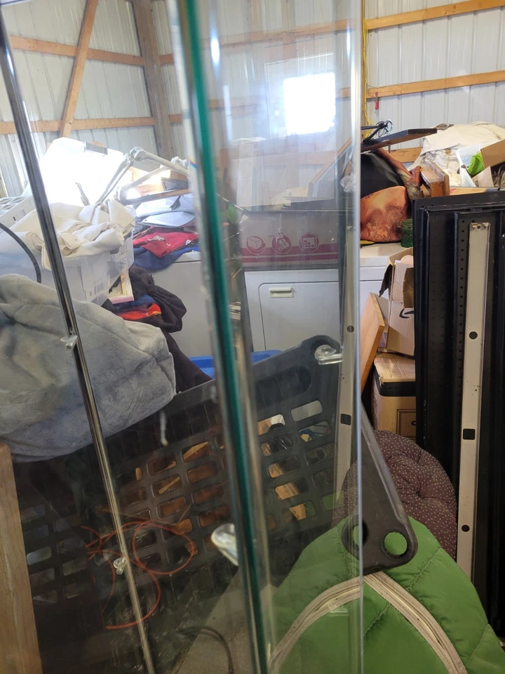 4-Shelf Glass Display Cabinet Glass Curio Cabinet Display X 4  - Image 3 of 4