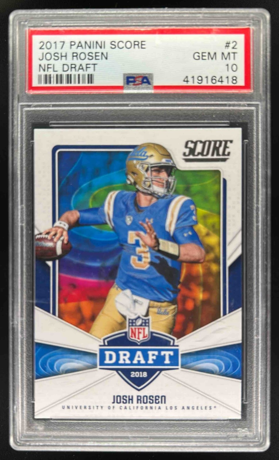 Josh Rosen Panini Score NFL Draft #2 Base