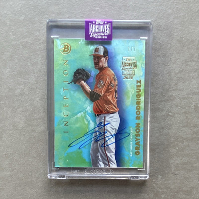 2025 Topps Archives 2021  Bowman Inception Grayson Rodriguez Auto Orioles 1/1 