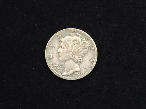 1928-D Mercury Silver Dime Fine+ 51224