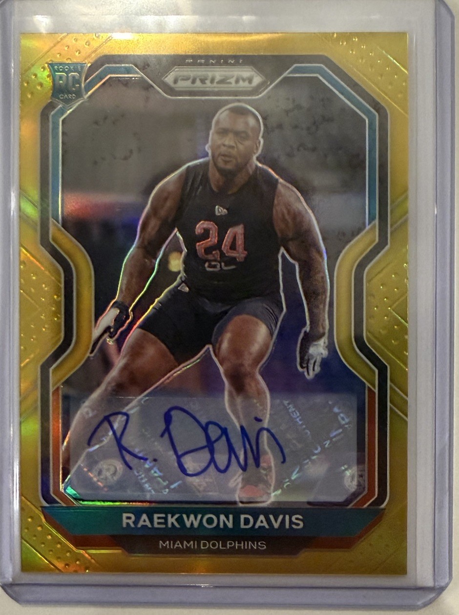 2020 Panini Prizm #341 Raekwon Davis RC Auto Gold Prizm – 6/10