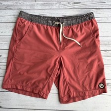VUORI Kore Shorts Mens Small Clay Red Athletic Lined Performance Gym Workout