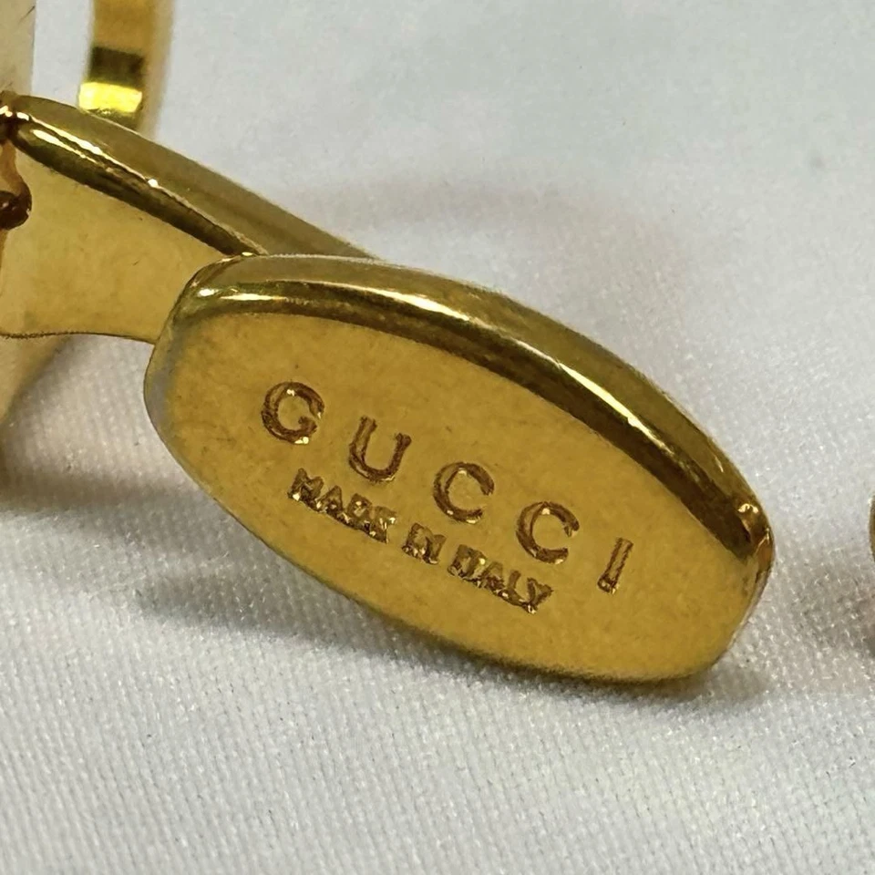 Gucci золото GG запонки металл сделано в Италии б/у - Изображение 4 из 4