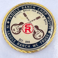 Saddle Ranch Chop House Exclusive Member Coin 075 Guitar Rock 'N' Roll Est 1999